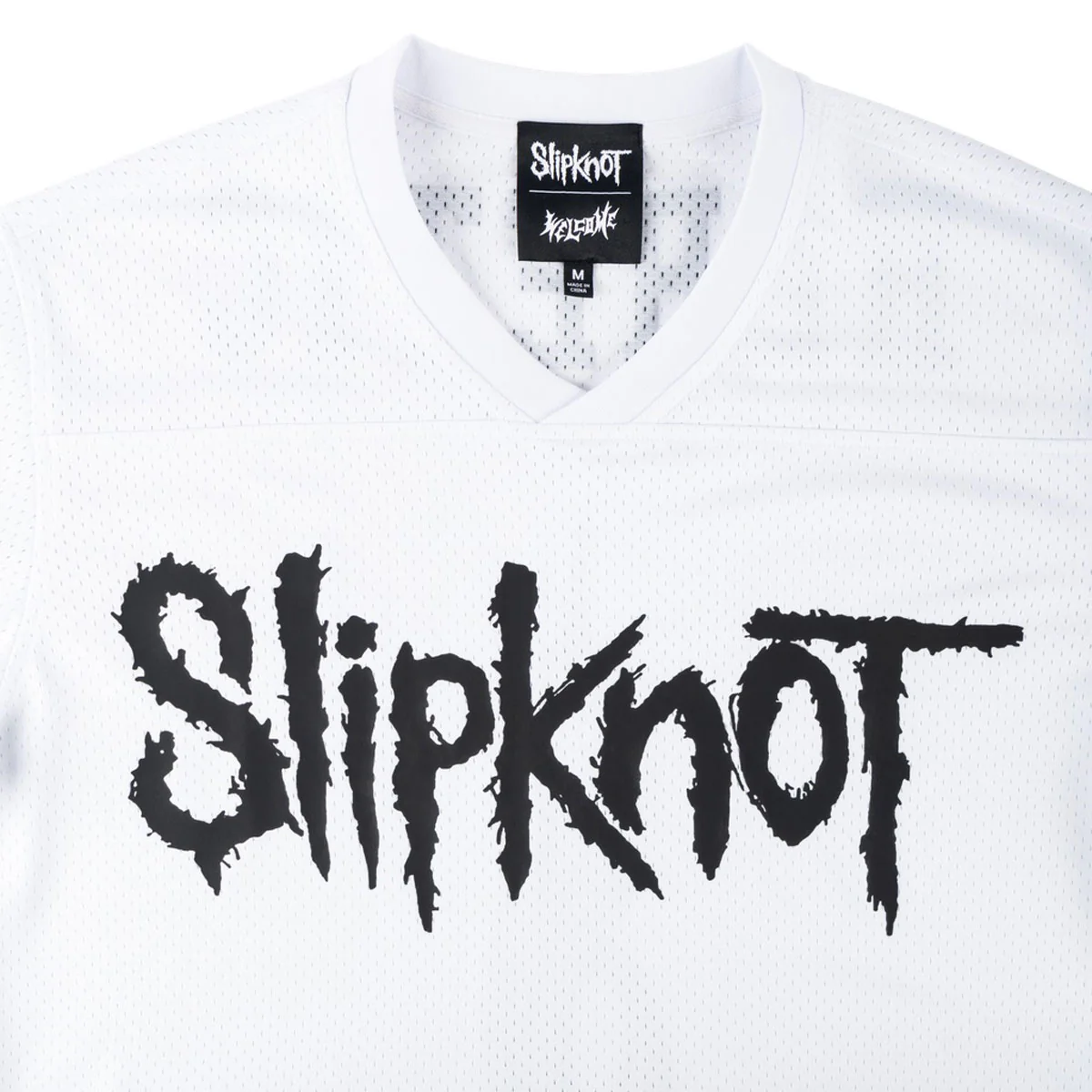 Welcome x Slipknot Heretic Mesh Football Jersey - White - Image 5