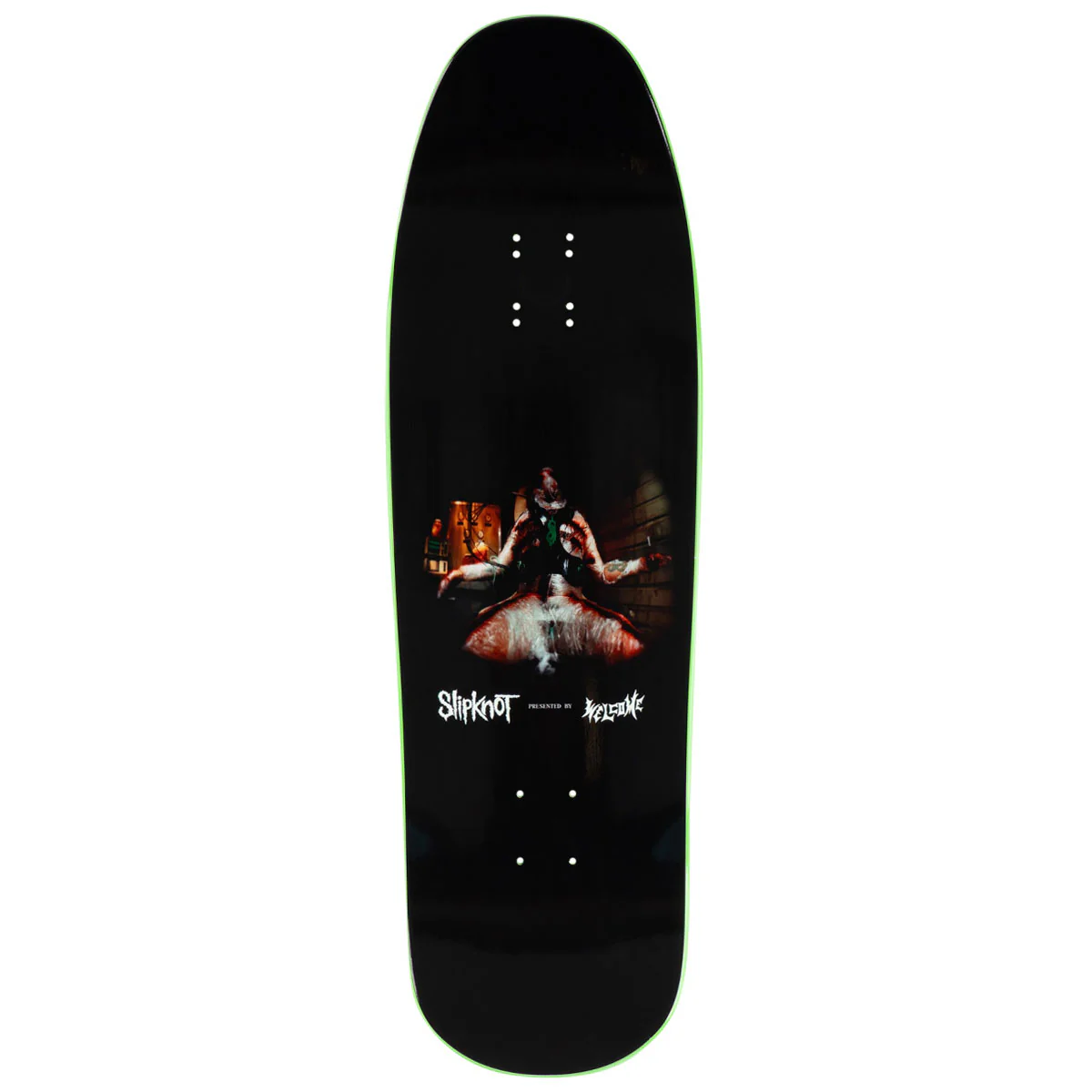 Welcome x Slipknot Self-Titled On Gaia Skateboard Deck - Black/Green Dip - 9.60" - Image 2