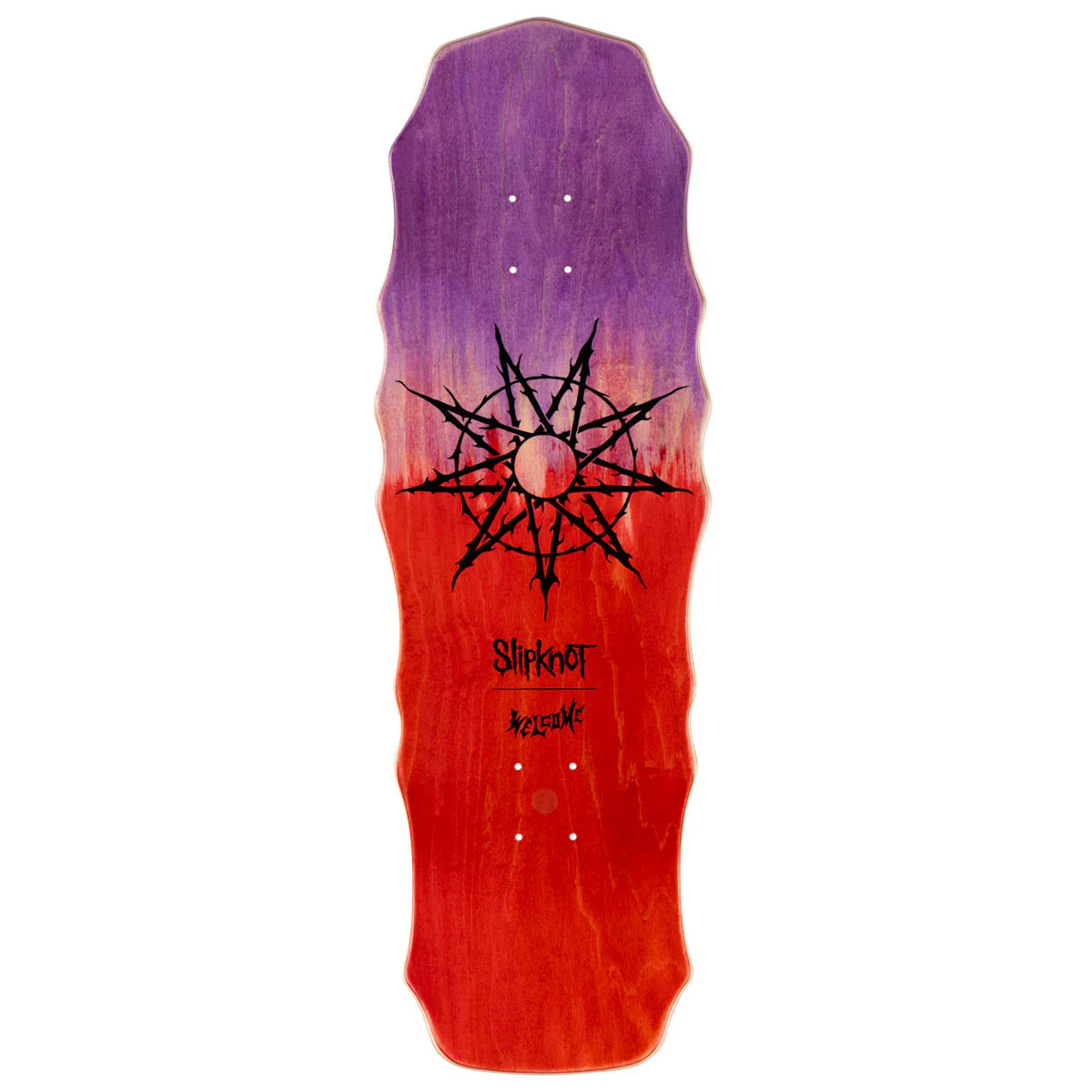 Welcome x Slipknot Tribal S On Widow Skateboard Complete - Purple/Red Stain - 10.00" - Image 2