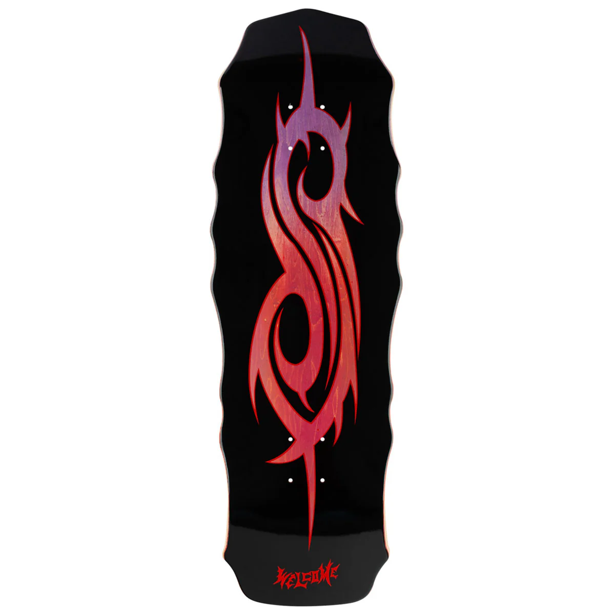 Welcome x Slipknot Tribal S On Widow Skateboard Deck - Purple/Red Stain - 10.00"