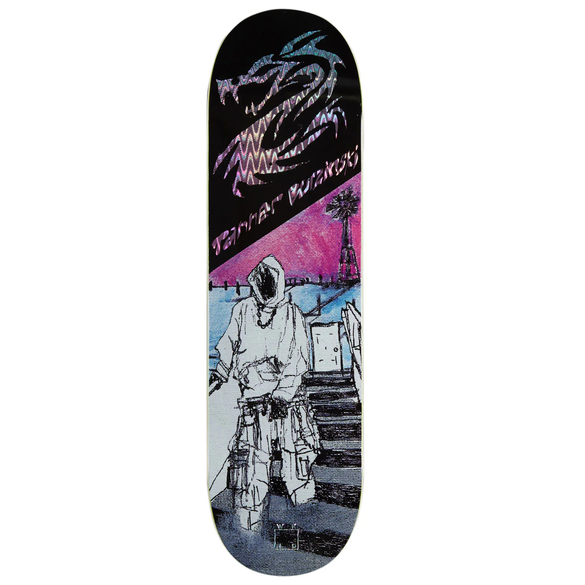 WKND Alive + Well Tanner Burzinski MC Skateboard Deck - Glitter Fleck - 8.58"