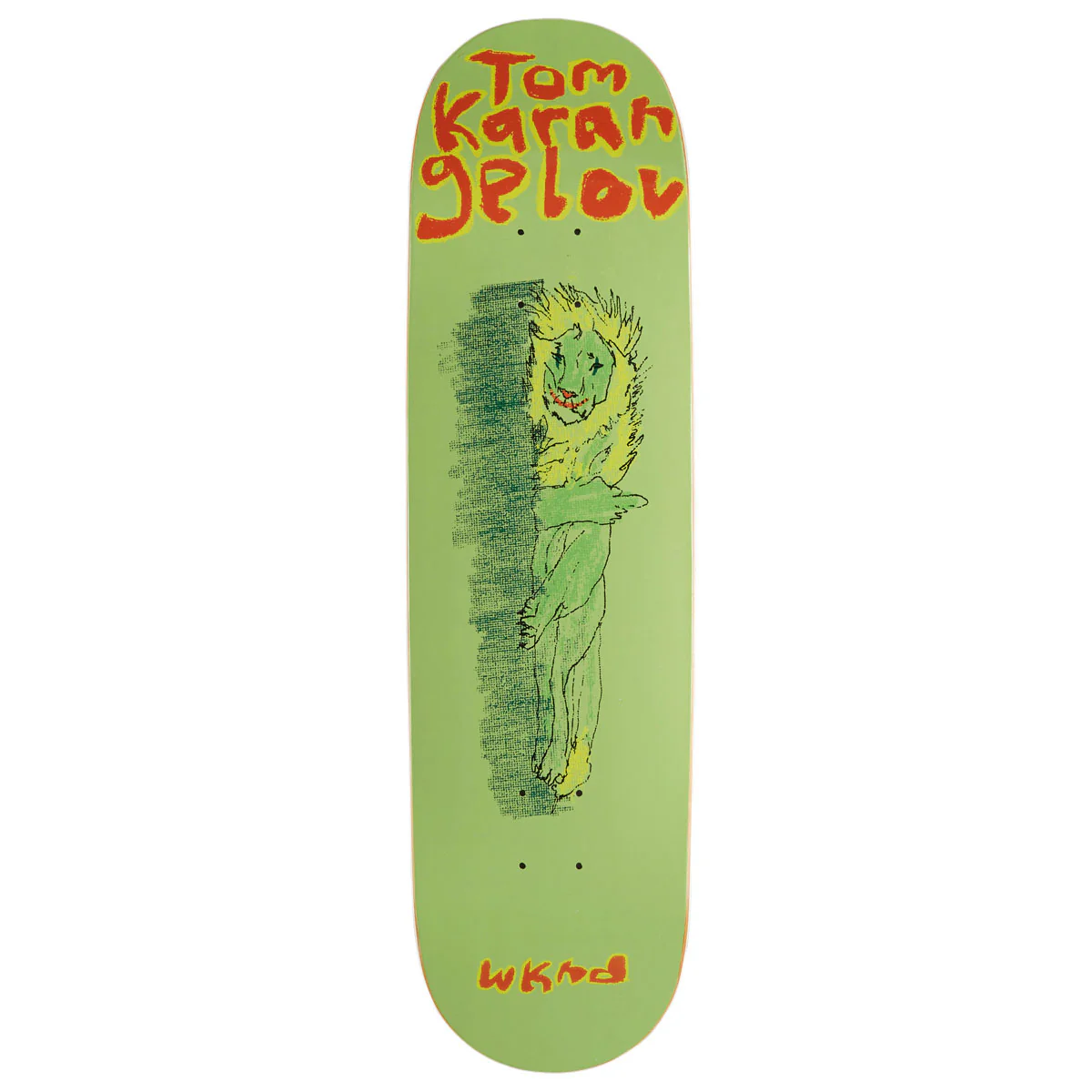 WKND Not Today Tom Karangelov WB Skateboard Deck - Green - 8.375"